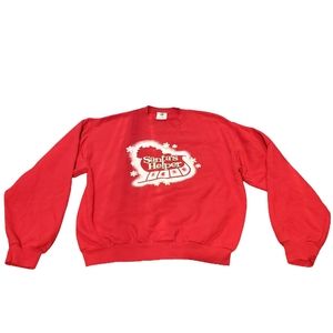 Jerzees Red Santa's helper christmas crewneck sweatshirt